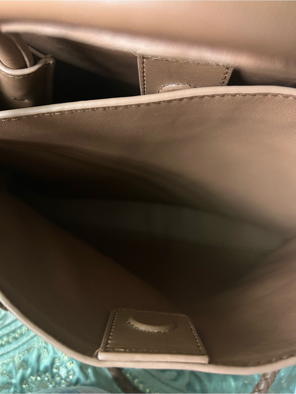 Quince Woven Leather Tote - Cognac Brown - Picture 12 of 13